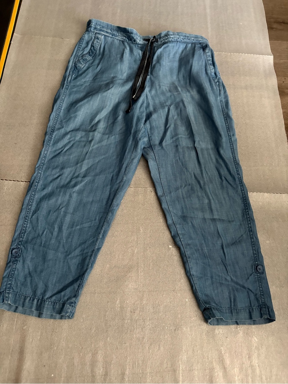 Talbots Relaxed Indigo Drawstring Tencel Jeans
